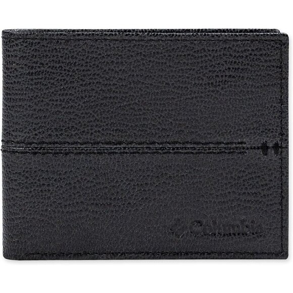Columbia Men's Black Everyday Bifold Wallet-Multiple Card Slots Id Window - Picture 1 of 7